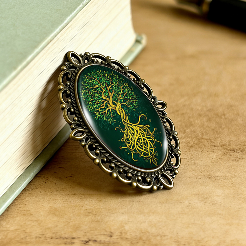 Mystical Tree of Life Brooch, Ideal Gift Accessory